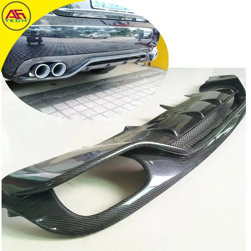 

Carbon fiber ABT style car rear bumper diffuser lip rear bumper boot lip cover rear chin skirt for Audi A4 B8 B8.5 2009-2015