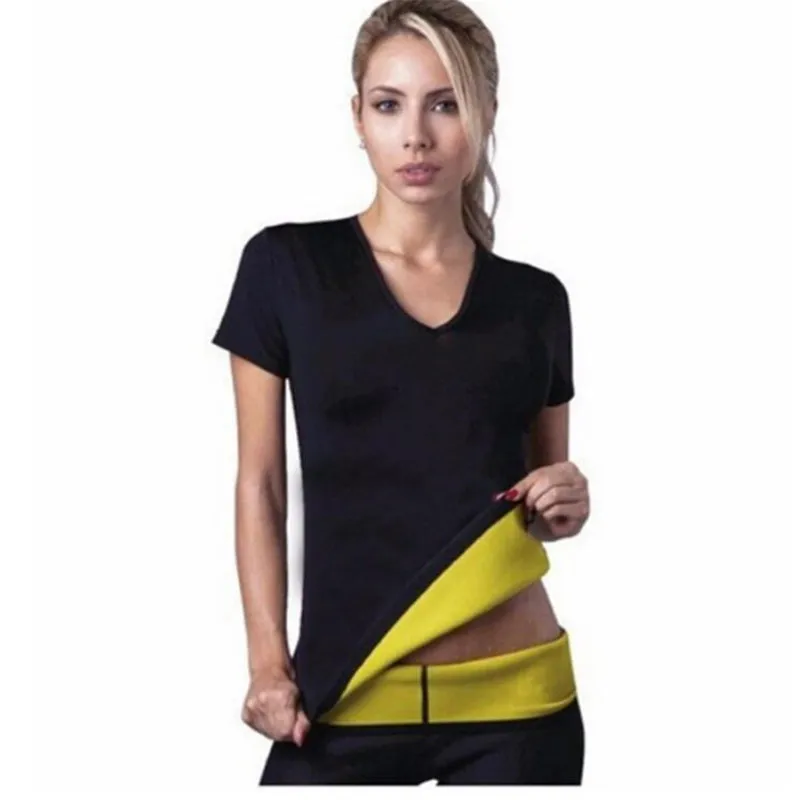 

2017 New Body Shapers Fitness T-shirt Stretch Neoprene Slimming Vest Body Shaper Control Vest Tops