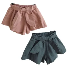Celveroso/2 цвета; шорты для маленьких девочек; хлопковые детские шорты; Детские шорты для девочек; Одежда для маленьких девочек; летние шорты с бантом