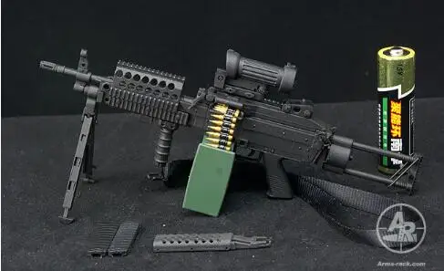 1:6 масштаб пулемет модель 1:6 модель ружья 12-дюймовый солдатский оружейный пулемет MK48 46 249 Weanpon Toys F 12 ''фигурка - Цвет: MK46 black color