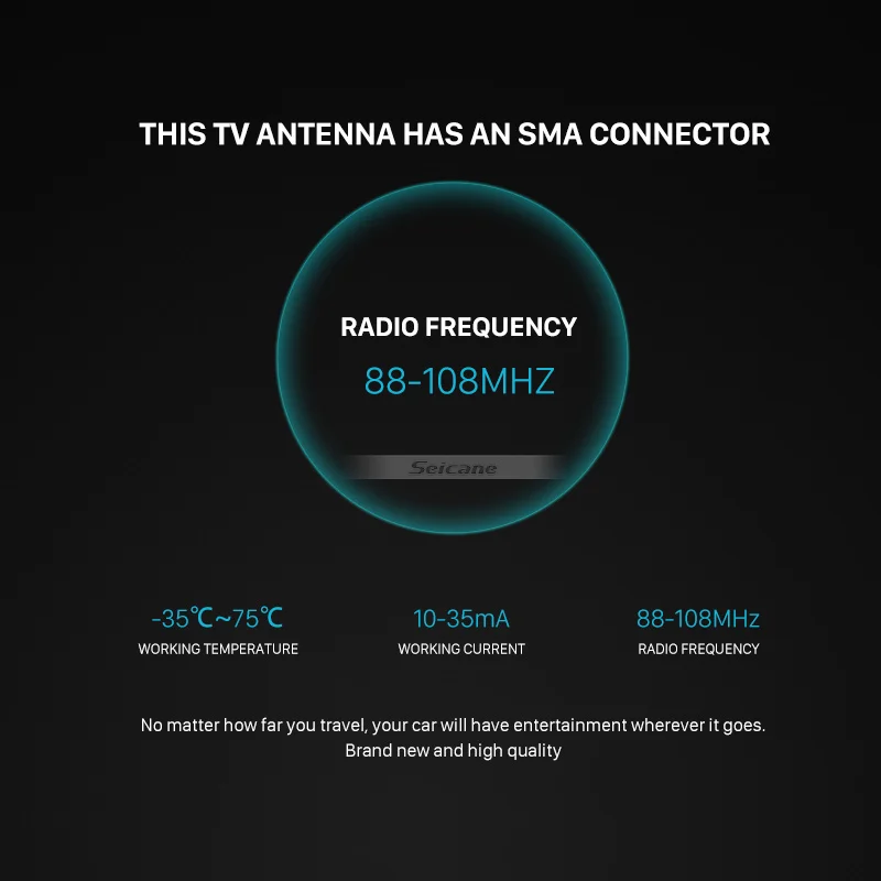 Автомобильный ТВ приемник Seicane цифровой ресивер DVB T 2 в 1 усилитель антенны FM/радио