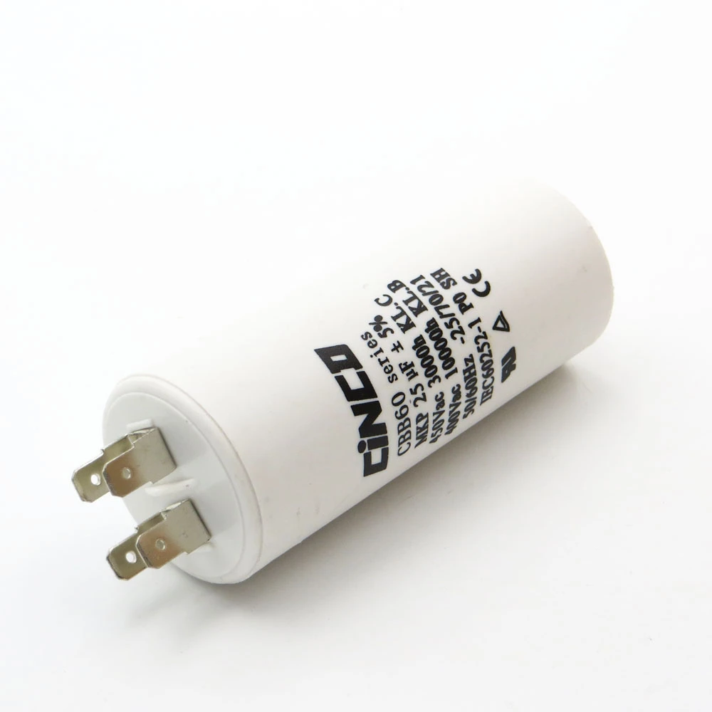 Condensadores de funcionamiento de Motor CBB60 25 uF 400 450 V 4 pines SH DB película de polipropileno Ac bomba de agua Motor eléctrico mfd mf Volt|Piezas y accesorios de generadores| - AliExpress