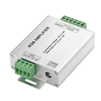 

ICOCO LED 24A Amplifier Controller Repeate DC12 - 24V for RGB LED Strip Lighting 5050 3528 Power Repeater Console Controller