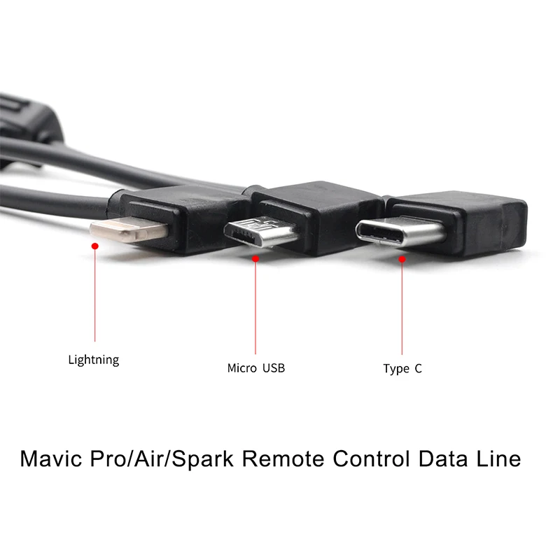 Micro USB для Lightning-Micro usb type-C кабель для передачи данных для DJI mavic air/mavic mini контроллер iPhone iPad samsung планшет IOS