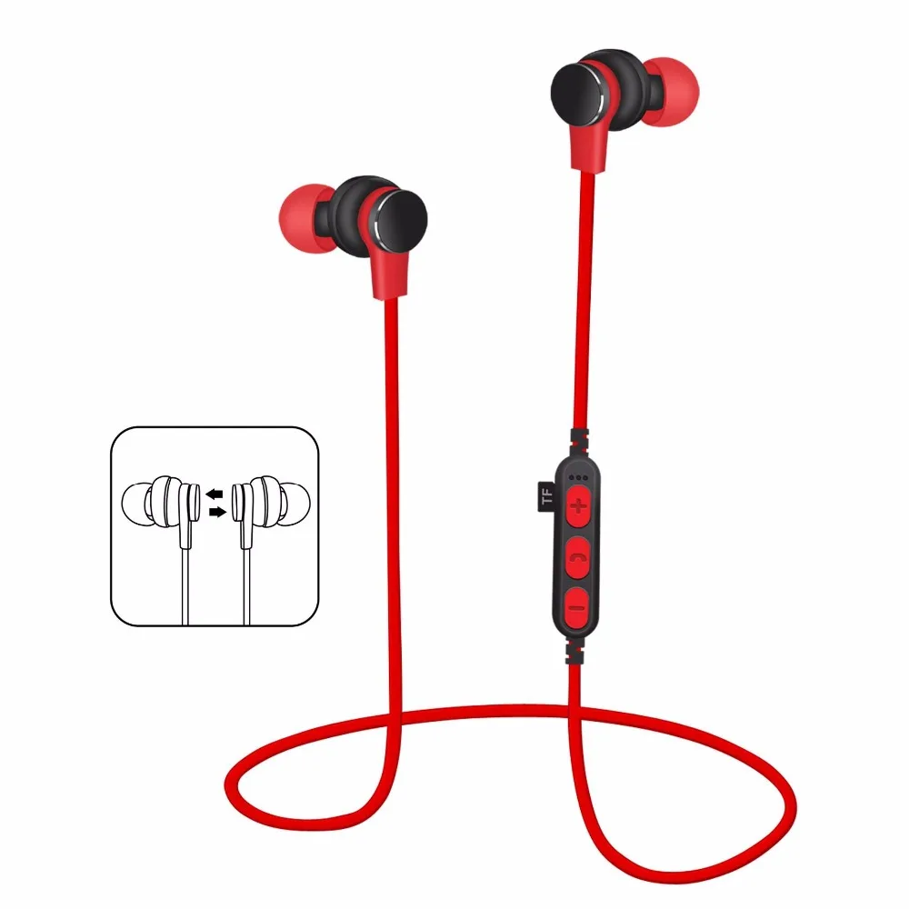 LWHWZT T1 Sport Bluetooth Headphones 5 0 EDR Stereo Music TF Wireless Headset Earphones With Micphone Handsfree off white