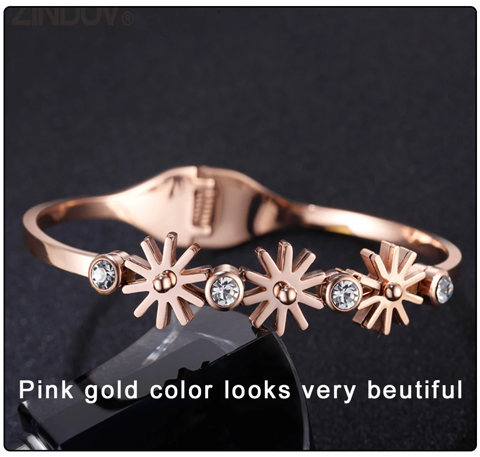 flower bangle bracelet  (6)