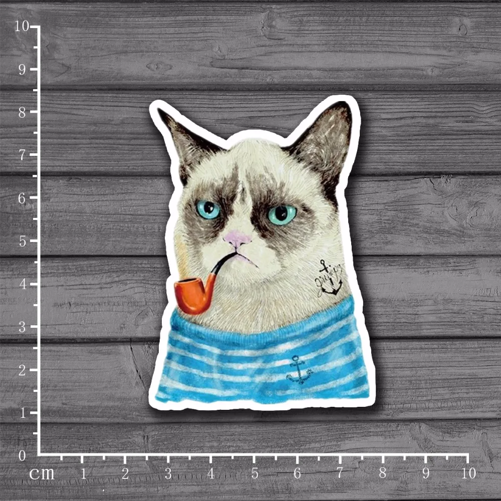 

Pipe Cat DIY Scrapbooking Stationery Sticker Decor For Ablum Diary Scrapbookin Laptop Notebook School Supplies[Single]