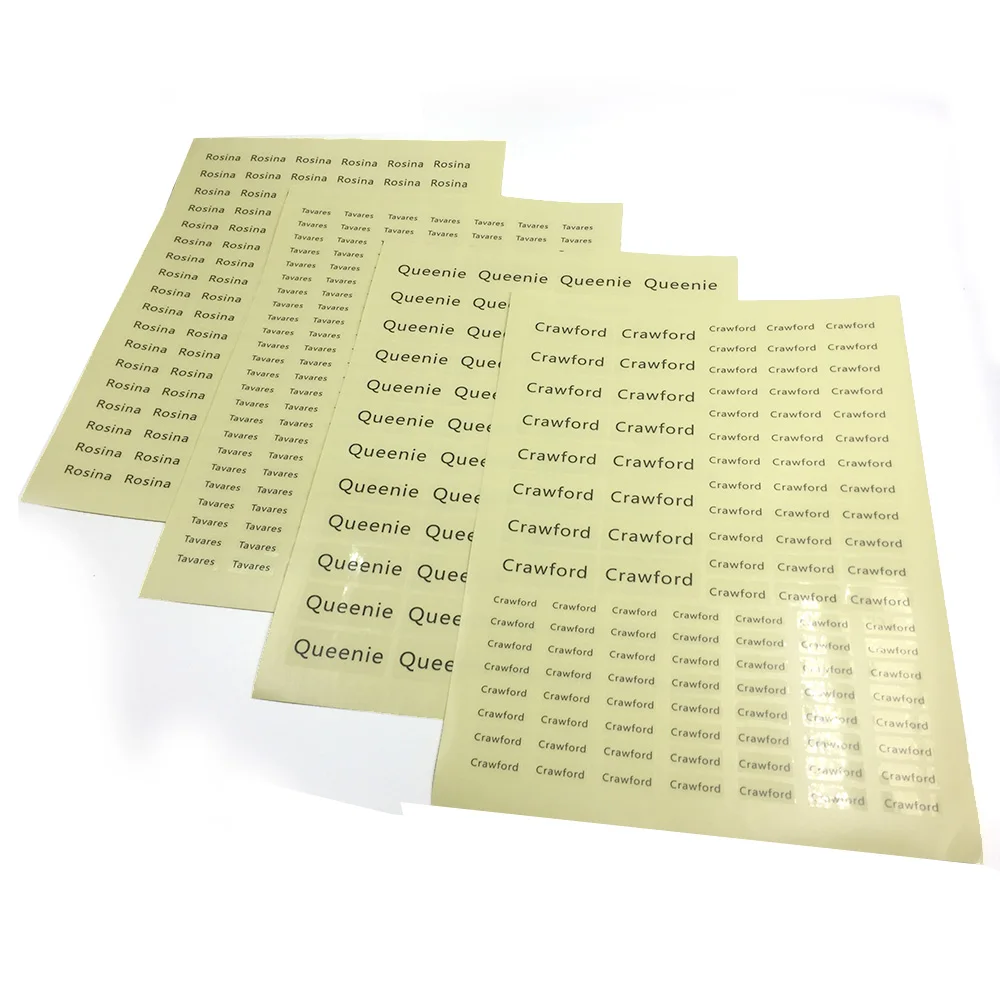 

Transparent Personalized Name Stickers Waterproof Customize Labels School Stationery Water Bottle Office Supplies Tag Sticker