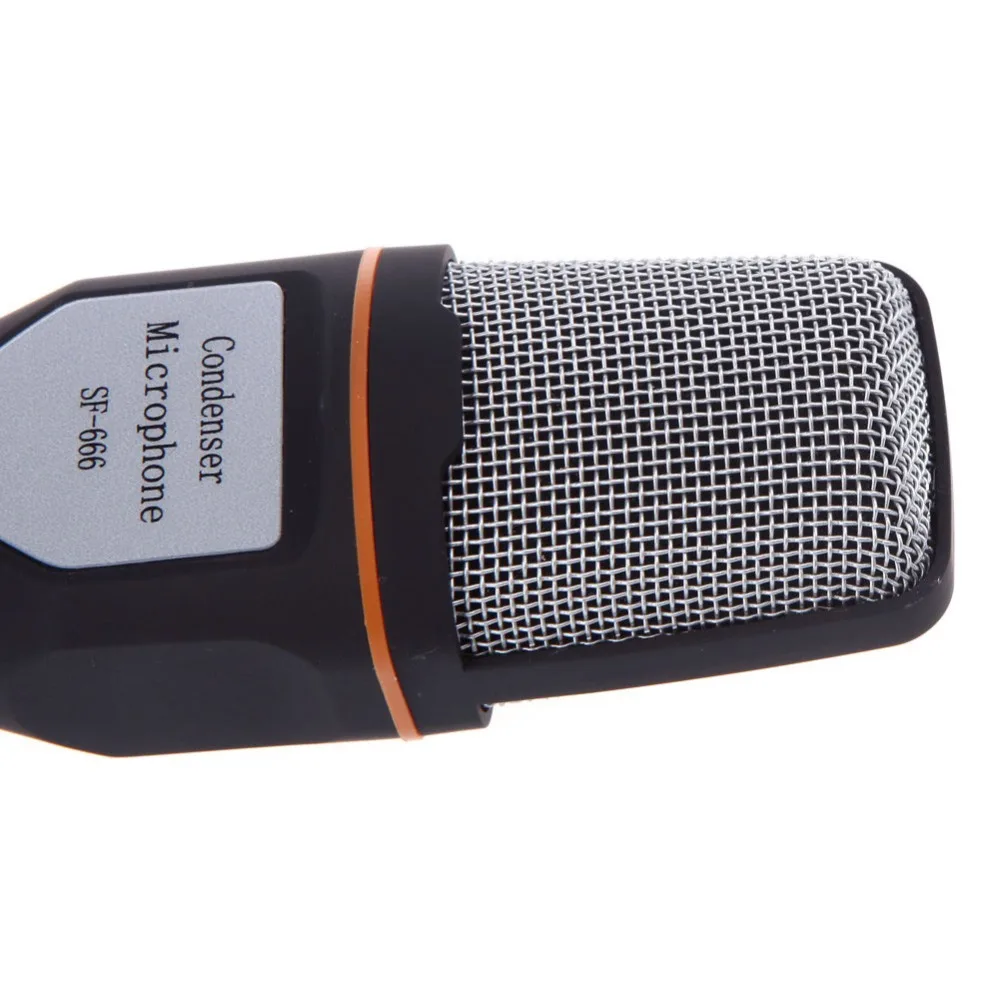 Microfono A Condensatore Desktop di Microfono Del puter 3 5mm Audio Professionale Wired Studio Mic con il Treppiedi Per Studio di Registrazione in