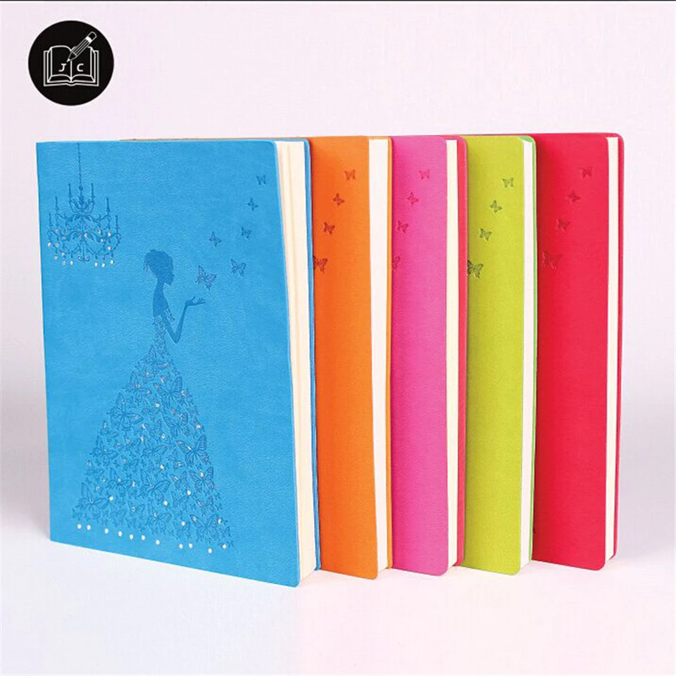 

A4 A5 Diary Notebook Faux Leather Cute Cover Soft Blue Notepad 120 Sheets Notebooks Planner Journal Stationery