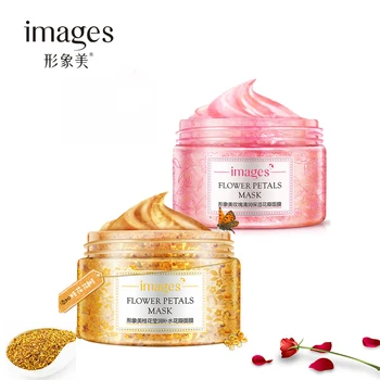 

2 pcs Images Rose Flower Petals & Osmanthus Face Mask Moisturizing Whitening Anti-Aging Facial Skin Care Sleeping Mask Set