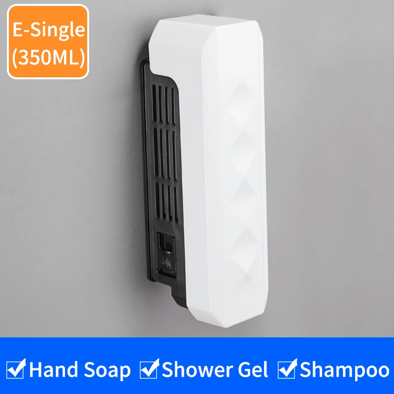 Liquid Soap Dispenser Wall Mounted 500ml Shower Gel Shampoo Dispenser Detergent Triple Hand Hotel Mall Kitchen Hand Soap Bottle - Цвет: E-Single