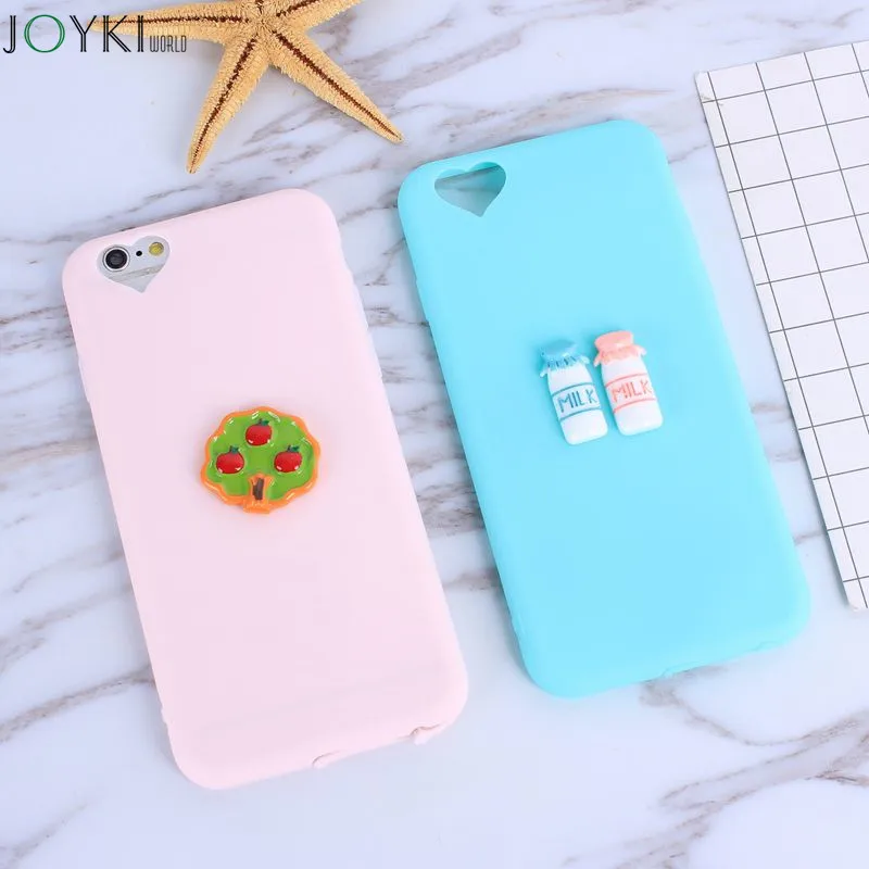 Милый 3D чехол из ТПУ для iphone 7 Plus мягкий силиконовый карамельного цвета 6 6S 5S SE 5