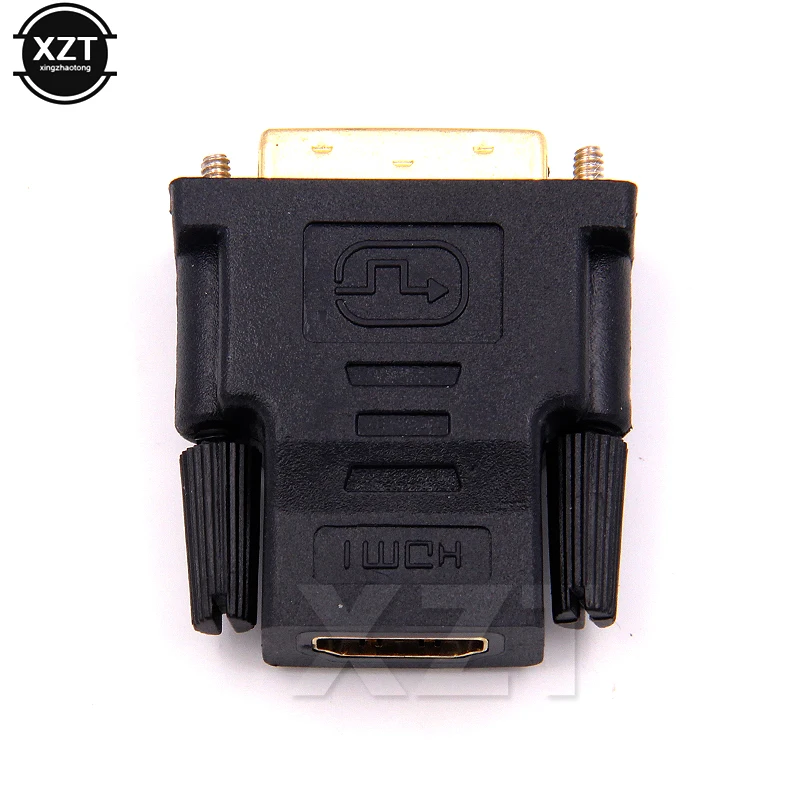 Адаптер с двойным штекером 24 + 1 pin на HDMI Женский 19 золотой разъем DVI для HDTV ПК ЖК