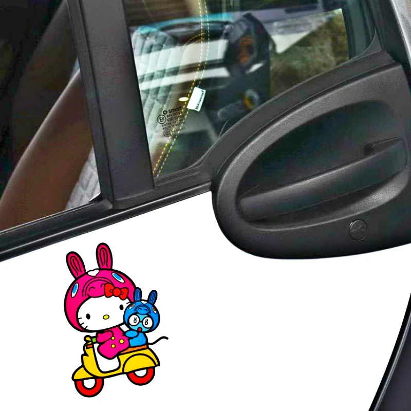 

Volkrays Car Accessories Hello Kitty Graffiti Sticker Decal Decoration for Motorcycle Chevrolet Laptop Fridge Focus Smart Polo