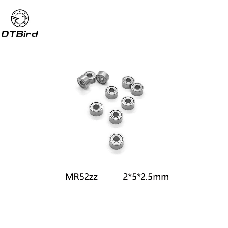 Бесплатная доставка 10 шт. высокое качество низкоскоростные подшипники MR52 Z MR52ZZ MR52Z L-520ZZW52 2x5x2. 5 мм 2*5*2,5 мм