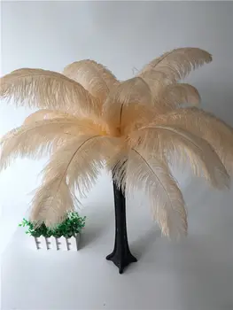 

Asia Ra 50pcs champagne color Dyed ostrich feather 15-55cm long ostrich drabs body feather plumes for crafts
