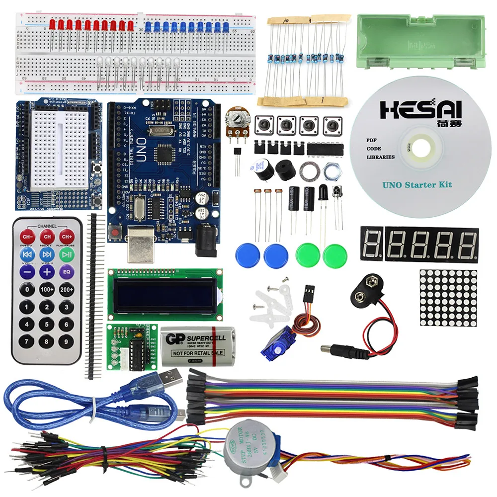 

UNO Basic Starter Learning Kit Upgrade Version with tutorial for