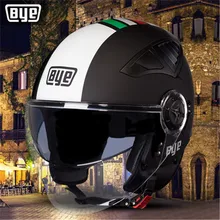 Vente chaude vente chaude double lentille moto Scooter visage ouvert casque DOT-mat finition noir grand