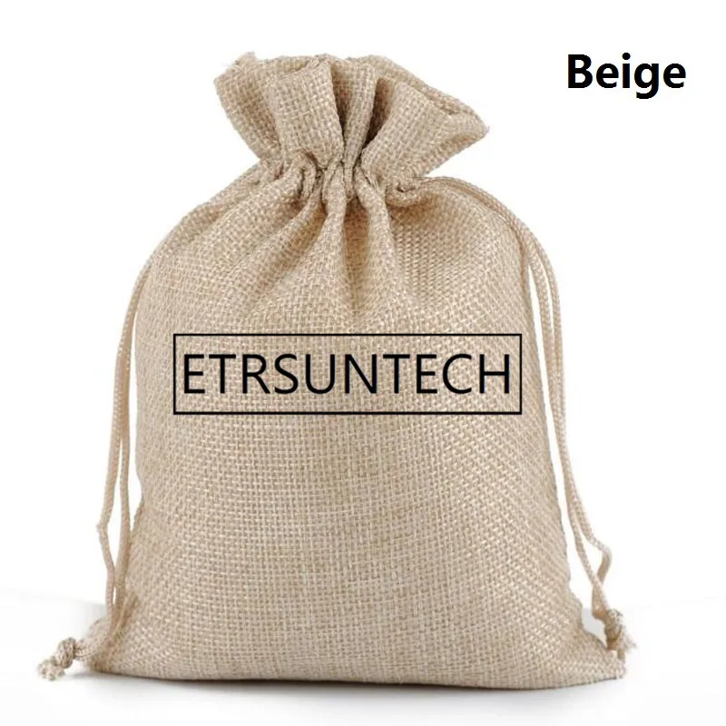 500 шт. 13x18 см/5x" ручной работы мешочек из грубой ткани с завязкой упаковочный мешок для свадьбы Вечерние Рождественский подарок сумки мешочек из джута для ювелирных украшений