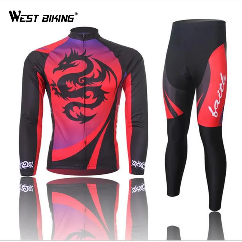 

WEST BIKING Orginal Long Sleeve Cycling Wear Clothes Ciclismo Tights Pants Jersey Set Clothing Trekking Bicycle Sportswear