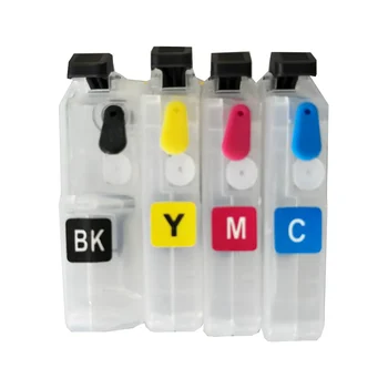 

4PK EMPTY refillable ink cartridges without chips for Brother LC203 LC205 LC207 LC213 LC215 LC217 LC223 LC225 LC227 LC233 LC235