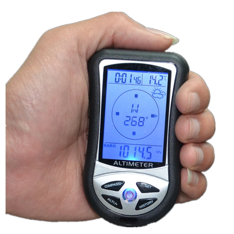 Hunting Hiking Skiing 8 In 1 Electronic Altimeter Compass Barometer