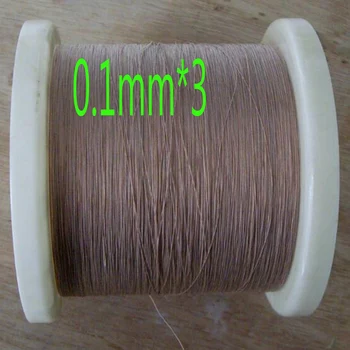 

cltgxdd 0.1mmX3 strands,(50m /pc) Mine antenna Litz wire,Multi-strand polyester silk envelope braided multi-strand wire