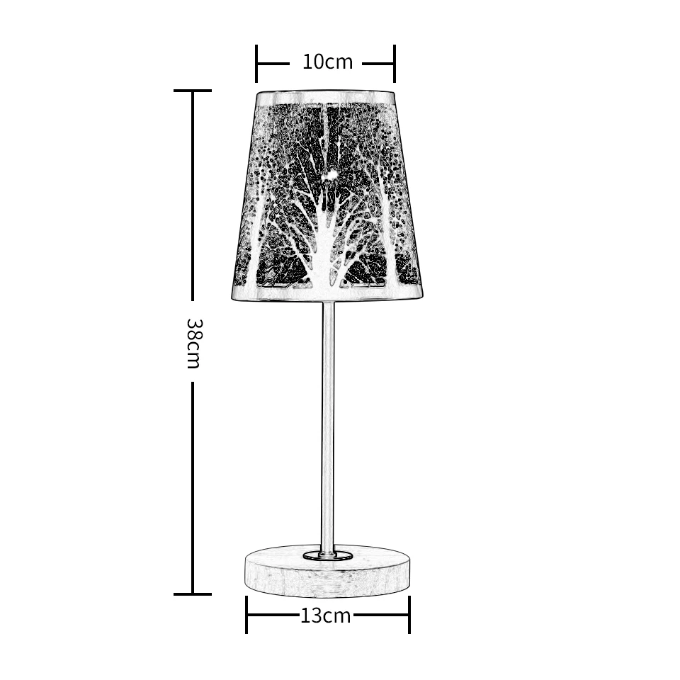 OYGROUP современная маленькая прикроватная лампа с деревянной основой черная металлическая палочка и полый абажур E14 настольная лампа украшение комнаты без лампы