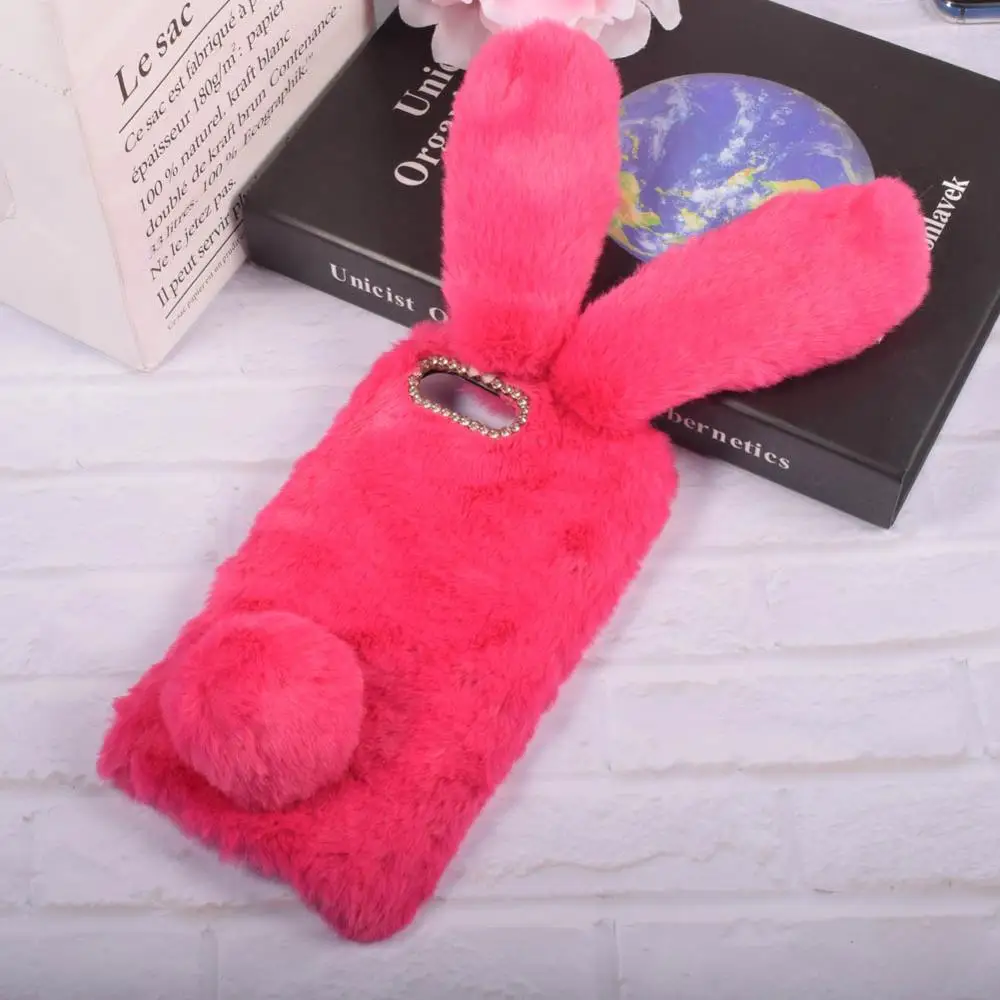 

Cute Rabbit Plush Phone Case for iPhone 6 6S 7 8 Plus XS MAX XR XSMAX Cover Case Shell Capa