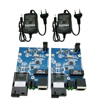 

6 Pairs 1000M Gigabit Fiber Optical Media Converter 1000Mbps Single Mode Single Fiber SC Port 20KM External Power Supply DIY KIT