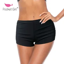 Pocket Girl черный бикини Низ Бразильские Купальники женские трусы сексуальные трусики сплошной купальник из двух частей отделяет нижнее белье