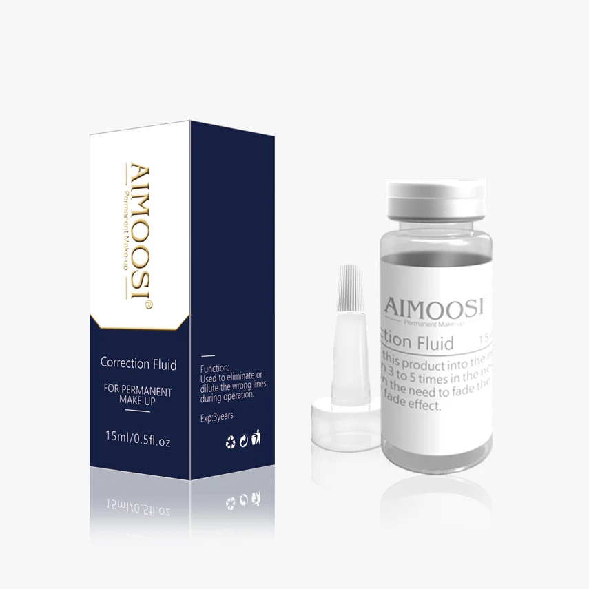 

2 bottles Aimoosi Correction Fluid Removal Tattoo Permanent Makeup ink Line for Eyebrow Eyeliner&Lips during tattoo operation