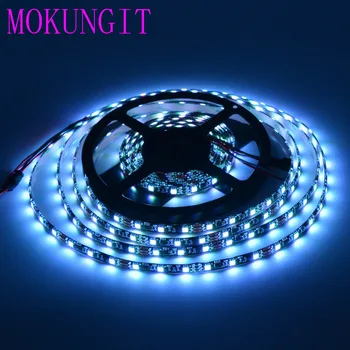 

100M 20X5M 48LEDs/m WHITE & BLACK 5050 RGB WS2811 Dream color LED Strip Light DC12V 1 ic control 3 leds