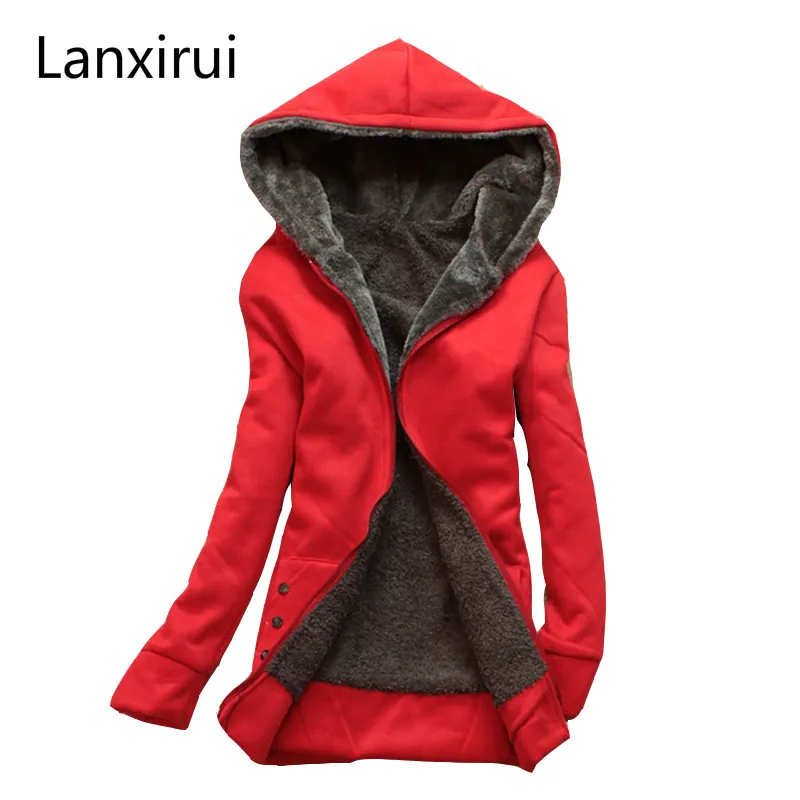 2018 أزياء الشتاء المرأة طويلة مقنعين البلوز معطف دافئ رشاقته سستة قميص هوديس معاطف السترة 6 ألوان 2018 أزياء الشتاء المرأة طويلة مقنعين البلوز معطف دافئ رشاقته سستة قميص هوديس معاطف السترة 6 ألوان