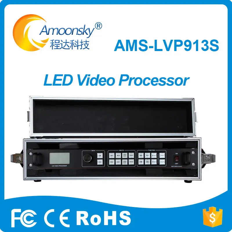 cheap Electronic signs Die Casting Aluminum Cabinet led tv processor LVP913S with flight case for led control software linsn rv908m32