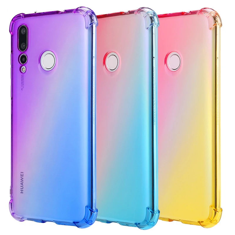 

Gradient TPU Case For Huawei Y5 Y6 Y7 Y9 2019 P30 P20 Mate 20 Lite Nova 5 3 3i 4 On Honor 20 Pro 8X 8A 8C 10i P Smart Plus 2019