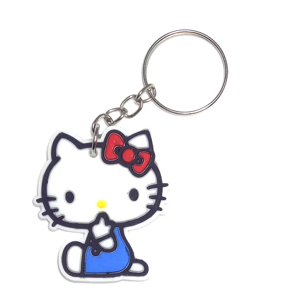 Llavero de silicona Anime llaveros llavero bolso llavero porte clef marvel llavero stitch chaveiro hello kitty cat