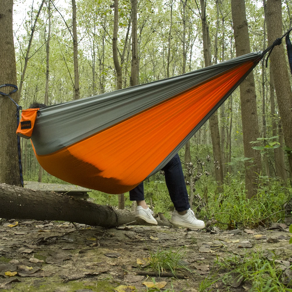 

Outdoor Camping Hammocks Ultralight Sturdy Travel Hanging Hamac Double Person Leisure Furniture Travel Parachute Hammock