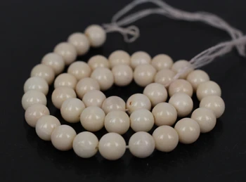 

3Strands/lot Natural White Bamboo Coral Smooth Round Beads,Bamboo Coral Beads Necklace Jewelry,4-10mm
