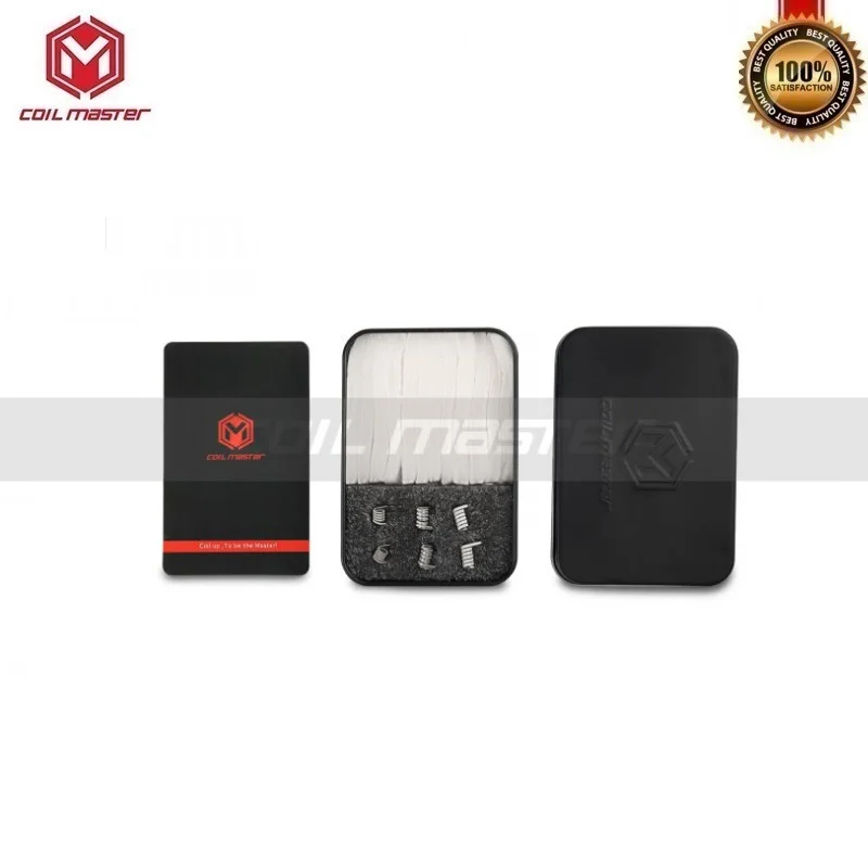 

100% Original Coil Master Ready Box Prebuilt Coil for Coil Rebuilding Fused Clapton Clapton Parallel Triple Clapton with Cotton