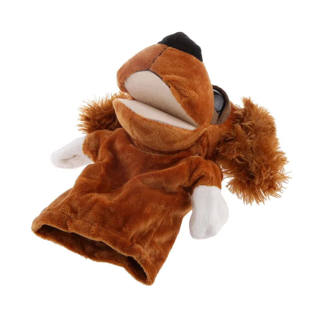 New Hand Puppet Animals Toy Feather Ears Dog Pretend Play Preschool