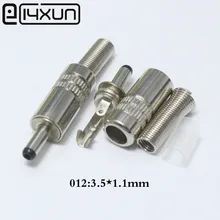 EClyxun 10 Pcs De Metal 3.5x1.1mm 3.5*1.1mm DC Power Masculino Jack Conector da ligação