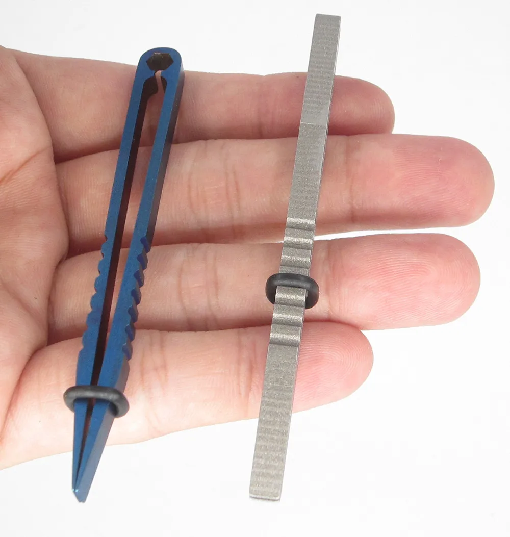 Титановый Пинцет tc4 ti EDC зубчатый зажим для походов открытый зажимной карман для гаджетов многофункциональный дорожный зажим мини-инструмент для кемпинга