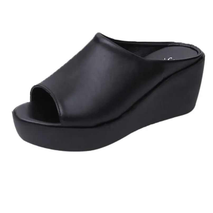 

Hot selling Women Summer Fashion Leisure Fish Mouth Sandals Thick Bottom Slippers drop shipping 0525