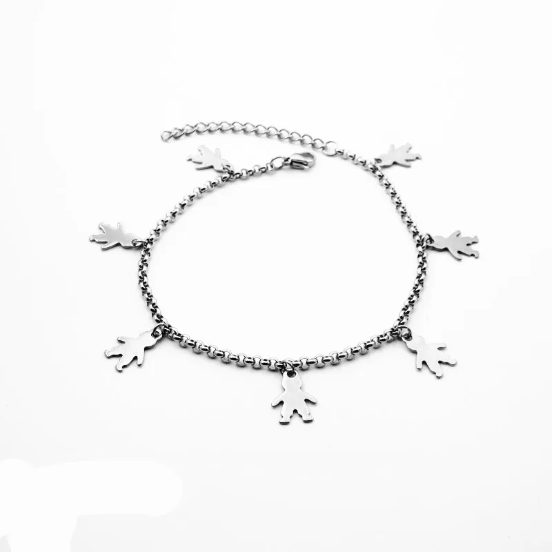 

Women Anklets Fashion Stainless Steel Baby Shape Charm Anklet Bracelet & Foot Chains