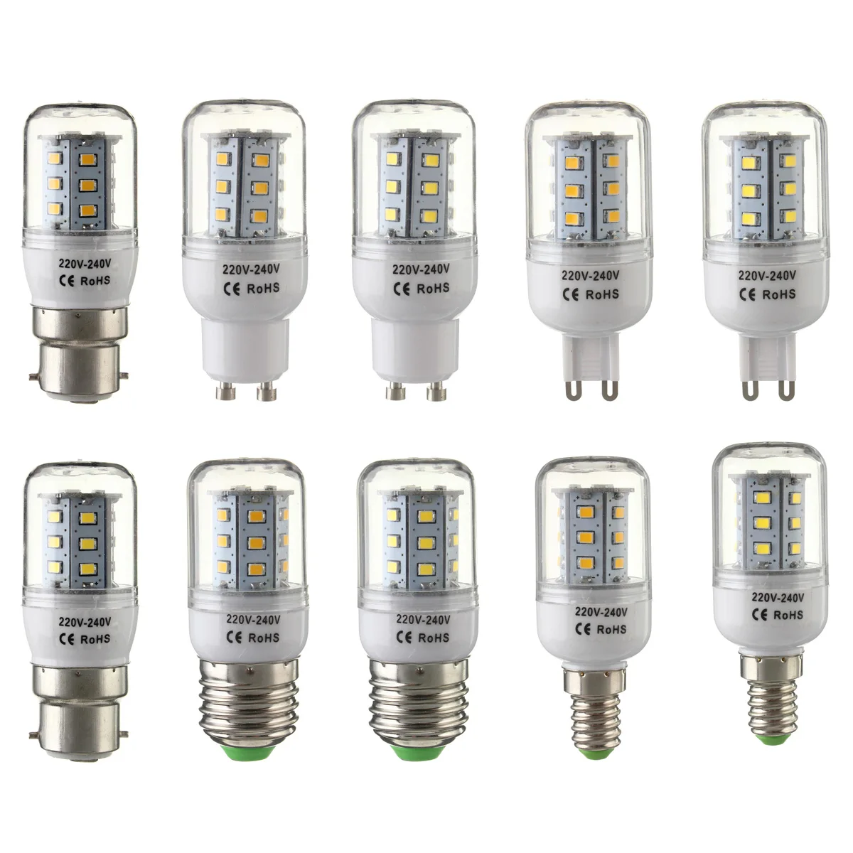 2,8 Вт E27/E14/B22/G9/GU10 светодио дный лампы кукурузы 450LM 2835 SMD 21 светодио дный лампа лампы 220 В Теплый чистый белый люстры