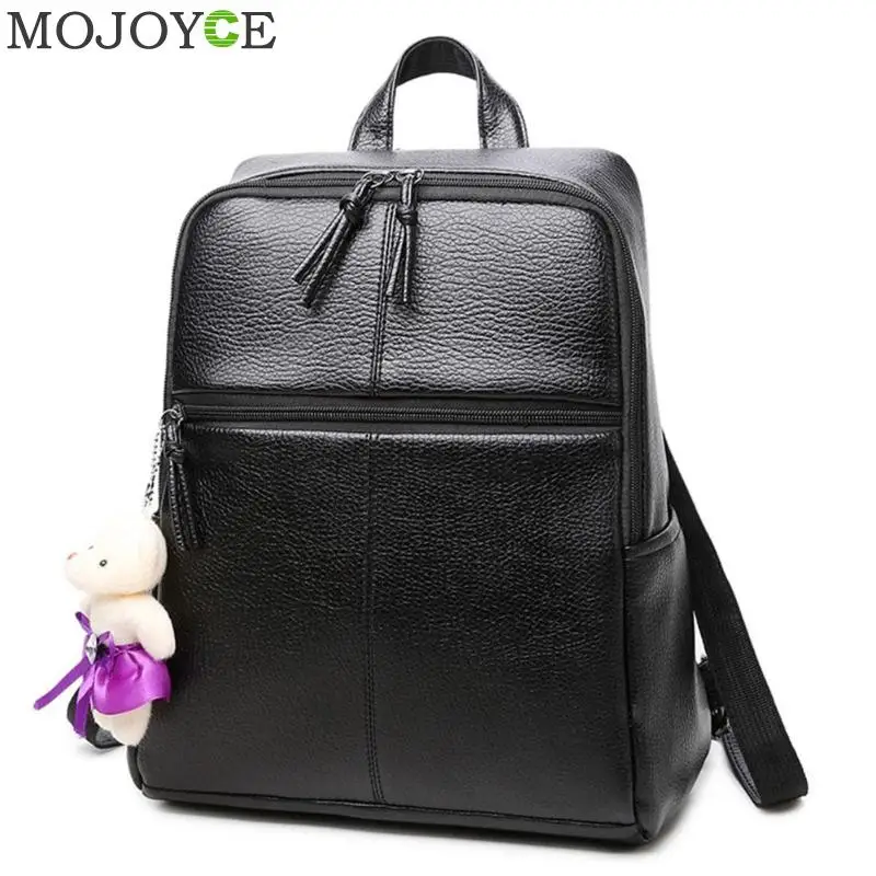 Cute  Bear Backpack Female School Bags For Girls Backpacks For Women Bag Travel Shoulder Bags sac a main PU Leather Backpack