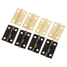 50Pcs 24*16mm Furniture Cabinet Drawer Door Butt Hinge Wood Jewelry Box Decorative Hinges for Furniture Hardware Bronze Gold bqlzr metal decorative bronze mini spring hinges replacement for jewelry box pack of 20