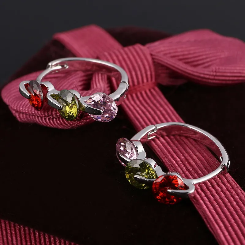 Роскошные циркониевые серьги-кольца со стразами для женщин, блестящие стразы, круглые большие серьги, модные свадебные ювелирные изделия, серьги для невесты - Окраска металла: EH858